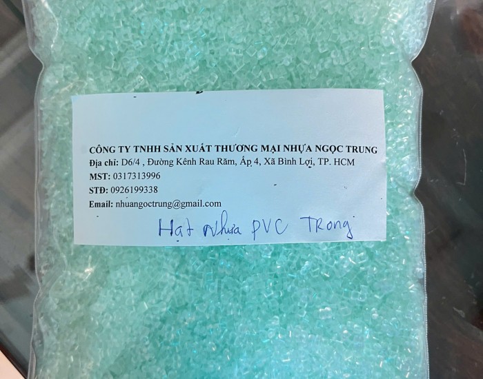 Hạt nhựa PVC trong xanh